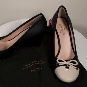 Black and Cream Kate Spade Wedge heels in Women